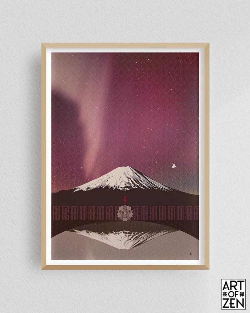 The Sky Over Mount Fuji - original art print by The Art of Zen