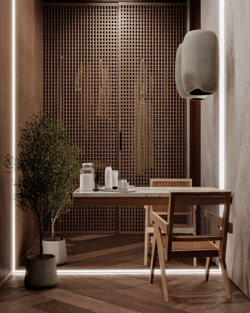 Minimalist interior design by Alena Valyavko