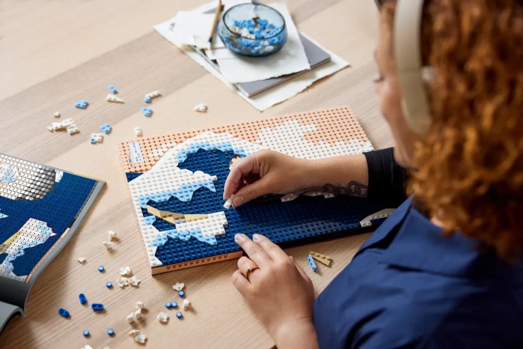 Building The Great Wave Lego Set - photo by Lego