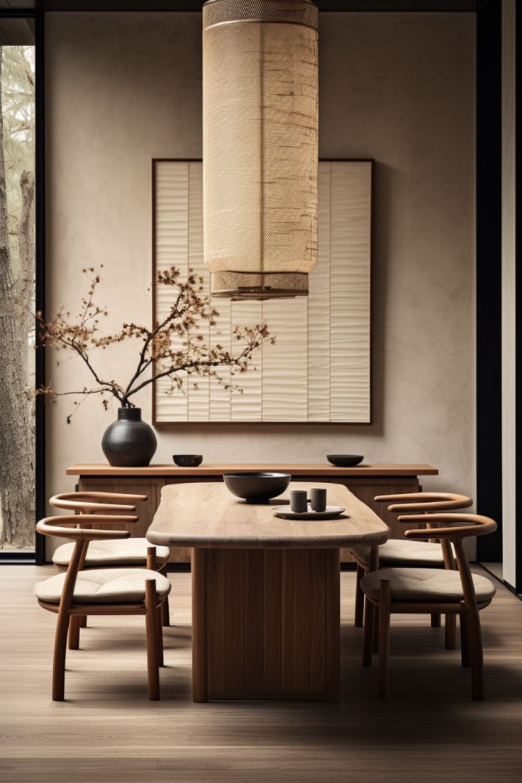 Japandi Dining Room Interior Design Idea
