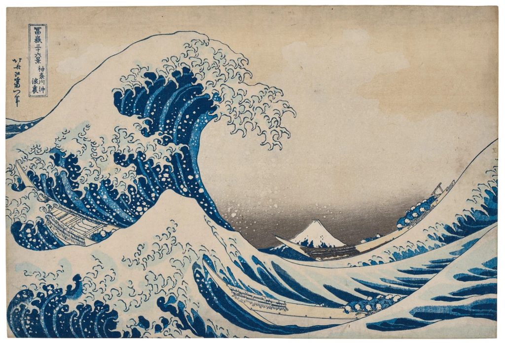Under The Swell of The Great Wave Off Kanagawa - Most expensive ukiyo-e art - photo by Christies