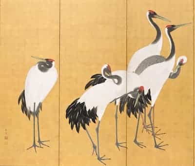 Cranes by Maruyama Okyo, 1777