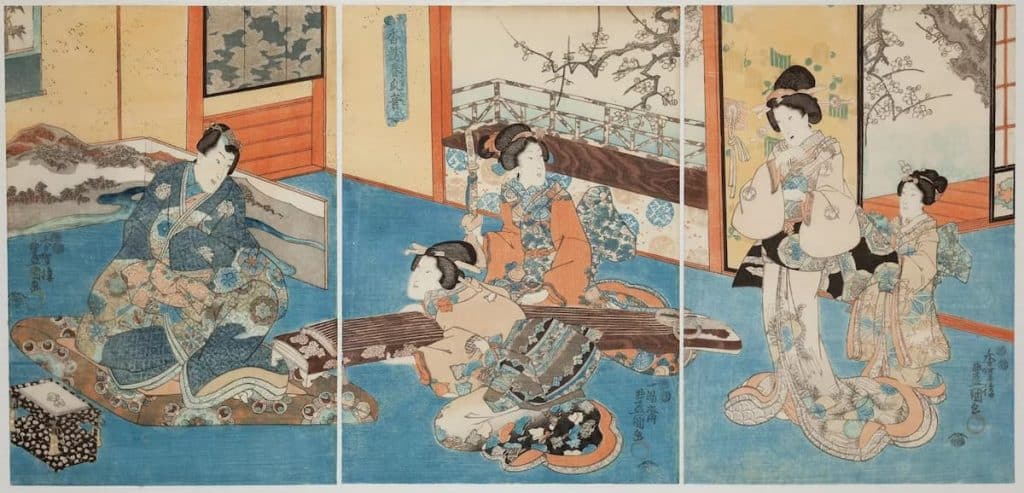 Utagawa Toyokuni III - Sound and Scent of Spring 1847-1852