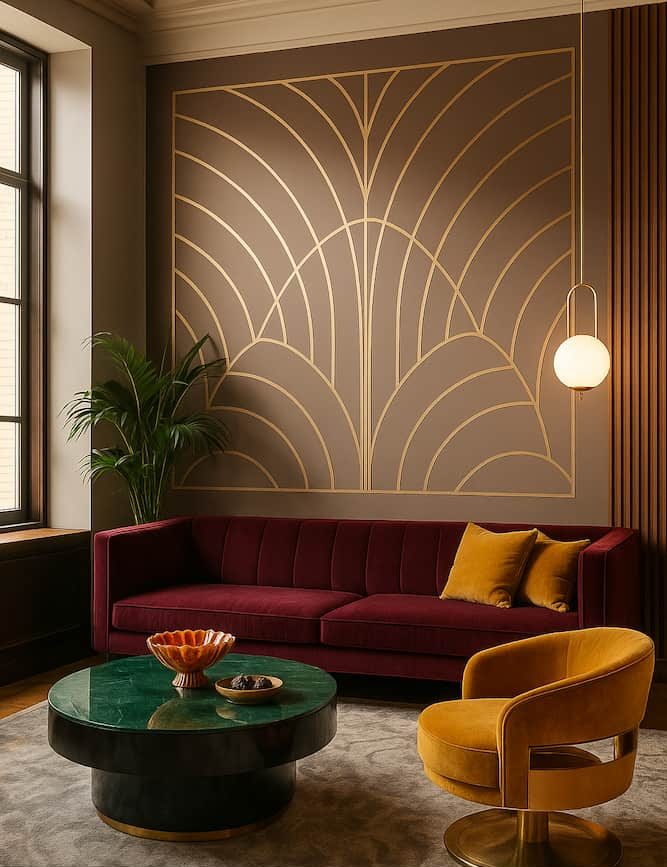 Art Deco inspired living room