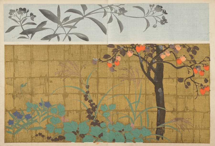 Furuya Kōrin 古谷紅麟, Kōrin moyō 光琳模様, 1907