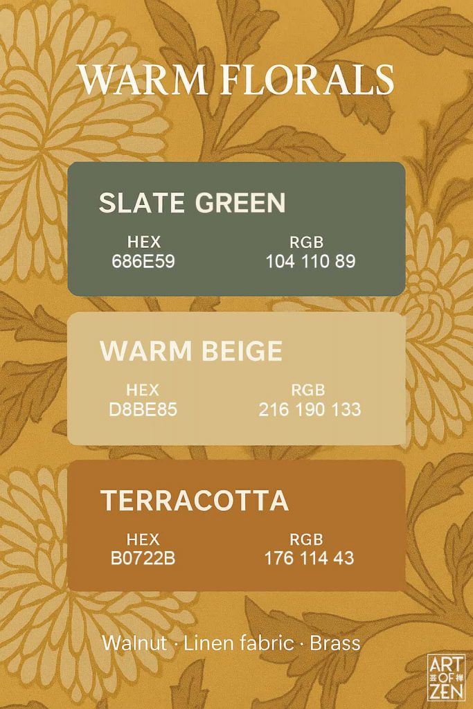 Warm Florals - Japandi Color Palette