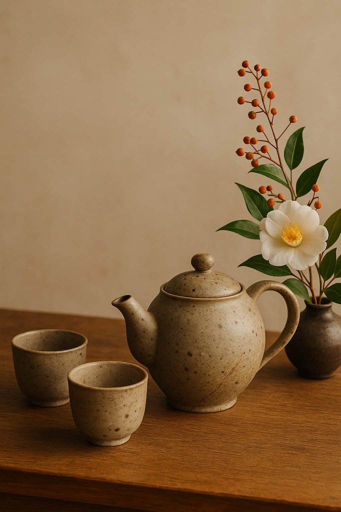 A Japanese tea set