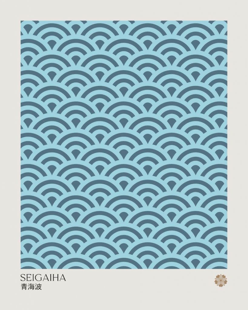 Seigaiha wagara pattern artwork by The Art of Zen